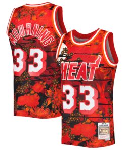 Alonzo Mourning Miami Heat Mitchell &amp Ness 199697 Hardwood Classics Lunar New Year Swingman Jersey - Red