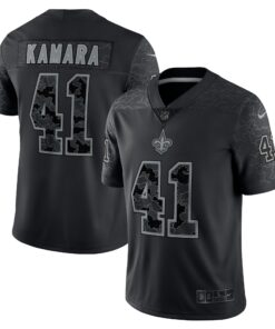 Alvin Kamara New Orleans Saints  RFLCTV Limited Jersey  Black