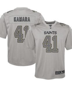 Alvin Kamara New Orleans Saints  Youth Atmosphere Game Jersey  Gray