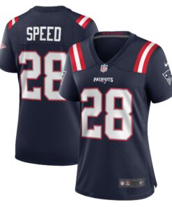Ameer Speed New England Patriots  Women_s Team Game Jersey   Navy