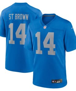 AmonRa St. Brown Detroit Lions  Alternate Game Jersey   Blue