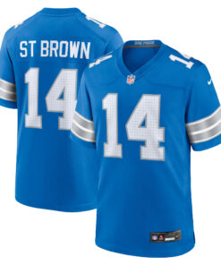 AmonRa St. Brown Detroit Lions  Game Jersey  Blue