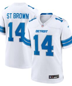 AmonRa St. Brown Detroit Lions  Game Jersey  White
