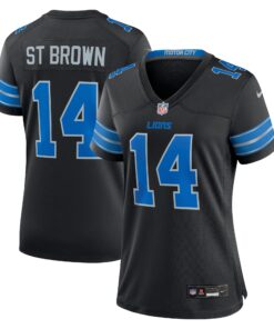AmonRa St. Brown Detroit Lions  Women_s 2nd Alternate Game Jersey  Black