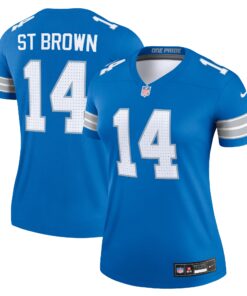 AmonRa St. Brown Detroit Lions  Women_s Legend Jersey  Blue