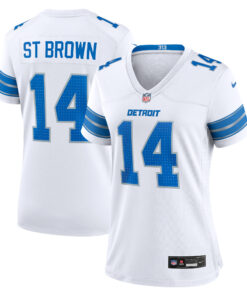 AmonRa St. Brown Detroit Lions  Women_s White Game Jersey  White