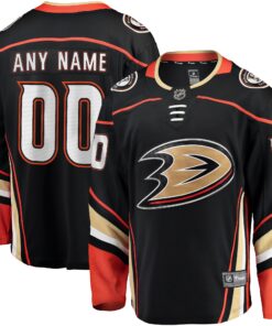 Anaheim Ducks Fanatics Home Breakaway Custom Jersey  Black