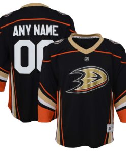  Anaheim Ducks Youth Home Replica Custom Jersey  Black