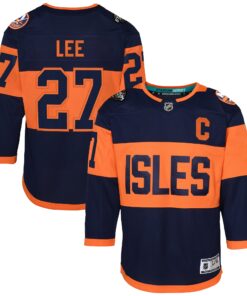 Anders Lee New York Islanders Youth 2024 NHL Stadium Series Premier Player Jerseynbspâ€“ Navy