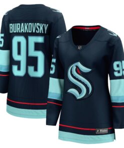 Andre Burakovsky Seattle Kraken Fanatics Women_s Home Breakaway Player Jersey  Deep Sea Blue