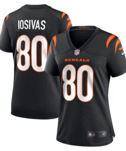 Andrei Iosivas Cincinnati Bengals  Women_s Team Game Jersey   Black
