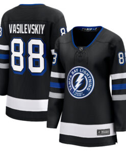 Andrei Vasilevskiy Tampa Bay Lightning Fanatics Women_s Alternate Premier Breakaway Player Jersey  Black