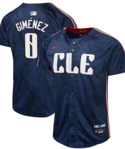 Andres Gimenez Cleveland GuardiansYouth 2024 City Connect Limited Jersey  Navy