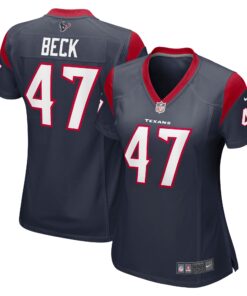 Andrew Beck Houston Texans  Women_s Team Game Jersey  Navy