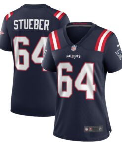 Andrew Stueber New England Patriots  Women_s Game Player Jersey  Navy 1