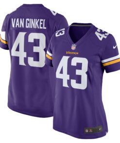 Andrew Van Ginkel Minnesota Vikings  Women_s Team Game Jersey   Purple