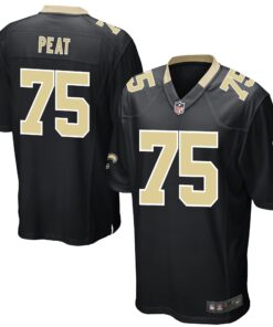 Andrus Peat New Orleans Saints  Game Player Jersey  Black 1
