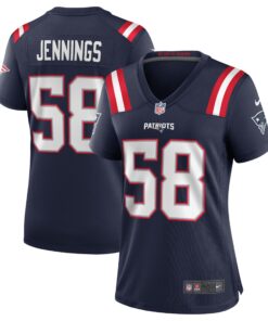 Anfernee Jennings New England Patriots  Women_s Team Game Jersey  Navy 1