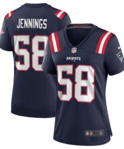 Anfernee Jennings New England Patriots  Women_s Team Game Jersey  Navy
