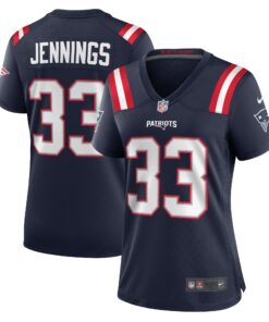 Anfernee Jennings New England Patriots  Women_s Team Game Jersey   Navy