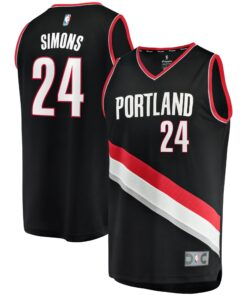 Anfernee Simons Portland Trail Blazers Fanatics Fast Break Replica Jersey - Icon Edition - Black