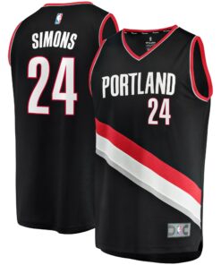 Anfernee Simons Portland Trail Blazers Fanatics Fast Break Replica Jersey Black - Icon Edition
