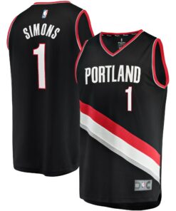 Anfernee Simons Portland Trail Blazers Fanatics Youth Fast Break Player Jersey - Icon Edition - Black