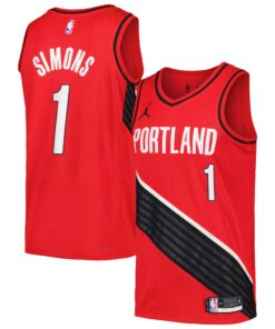 Anfernee Simons Portland Trail Blazers Jordan Brand Swingman Player Jersey - Statement Edition - Red