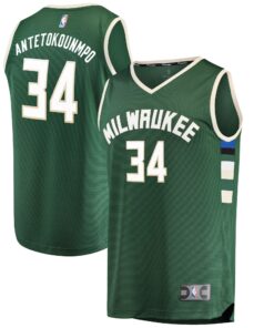 Antetokounmpo Milwaukee Bucks Fanatics Fast Break Replica Player Jersey Green - Icon Edition