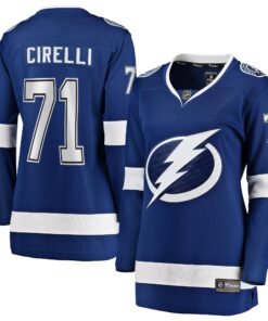 Anthony Cirelli Tampa Bay Lightning Fanatics Women_s Home Breakaway Player Jersey  Blue