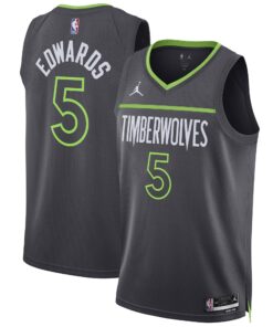 Anthony Edwards Minnesota Timberwolves Jordan Brand Unisex Swingman Jersey - Statement Edition - Charcoal
