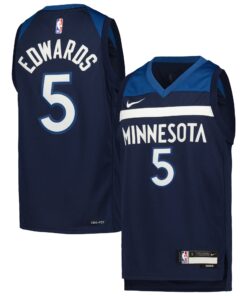 Anthony Edwards Minnesota Timberwolves Youth Swingman Jersey - Icon Edition - Navy