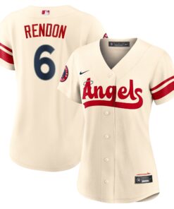 Anthony Rendon Los Angeles AngelsWomen_s City Connect Replica Player Jersey  Cream