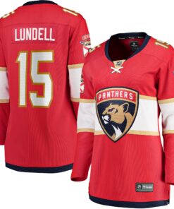 Anton Lundell Florida Panthers Fanatics Women_s Home Breakaway Player Jersey  Red