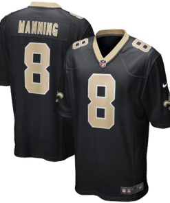 Archie Manning New Orleans Saints  Game Retired Player Jersey  Black