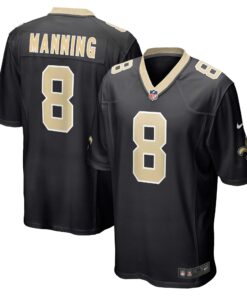 Archie Manning New Orleans Saints  Retired Player Game Jersey  Black