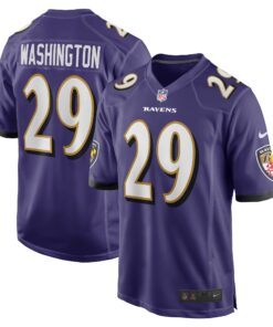 Ar_Darius Washington Baltimore Ravens  Player Game Jersey  Purple