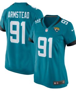 Arik Armstead Jacksonville Jaguars  Women_s Team Game Jersey   Teal