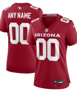 Arizona Cardinals  Women_s Custom Game Jersey  Cardinal