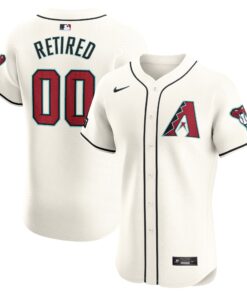 Arizona DiamondbacksHome Elite PickAPlayer Retired Roster Patch Jersey  White