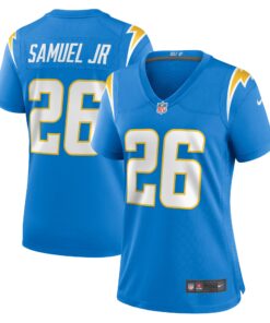 Asante Samuel Jr. Los Angeles Chargers  Women_s Game Player Jersey  Powder Blue