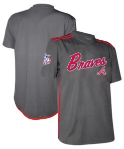 Atlanta Braves Stitches Youth Team VNeck Jersey  Charcoal