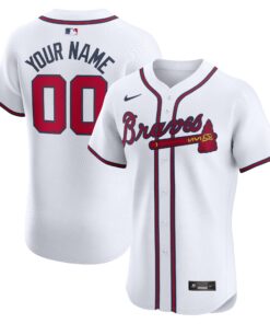 Atlanta BravesHome Elite Custom Jersey  White