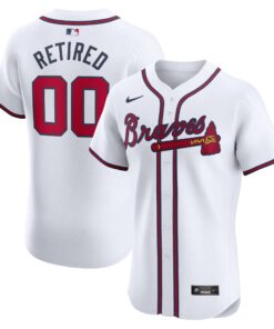 Atlanta BravesHome Elite PickAPlayer Retired Roster Jersey  White