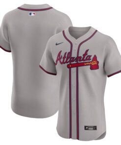 Atlanta BravesRoad Elite Jersey  Gray