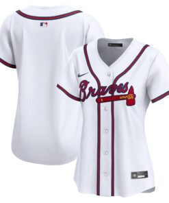 Atlanta BravesWomen_s Home Limited Jersey  White