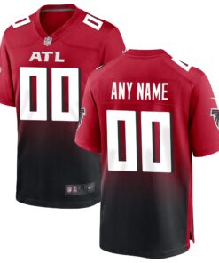 Atlanta Falcons  Alternate Custom Game Jersey  Red 1