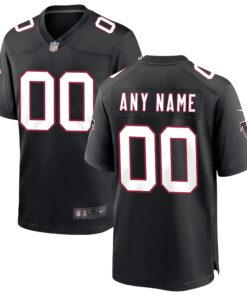 Atlanta Falcons  Throwback Custom Game Jersey  Black