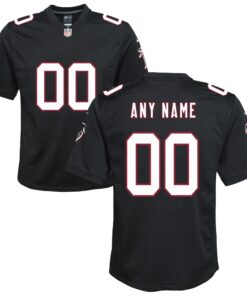Atlanta Falcons  Youth Throwback Custom Game Jersey  Black