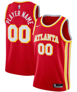 Atlanta Hawks 202021 Swingman Custom Jersey - Icon Edition - Red